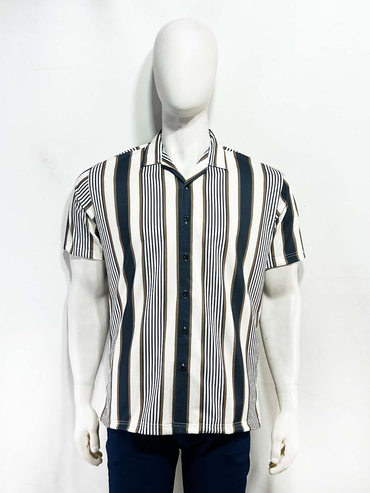 W Blue Old Money Shirt For Men MCS117