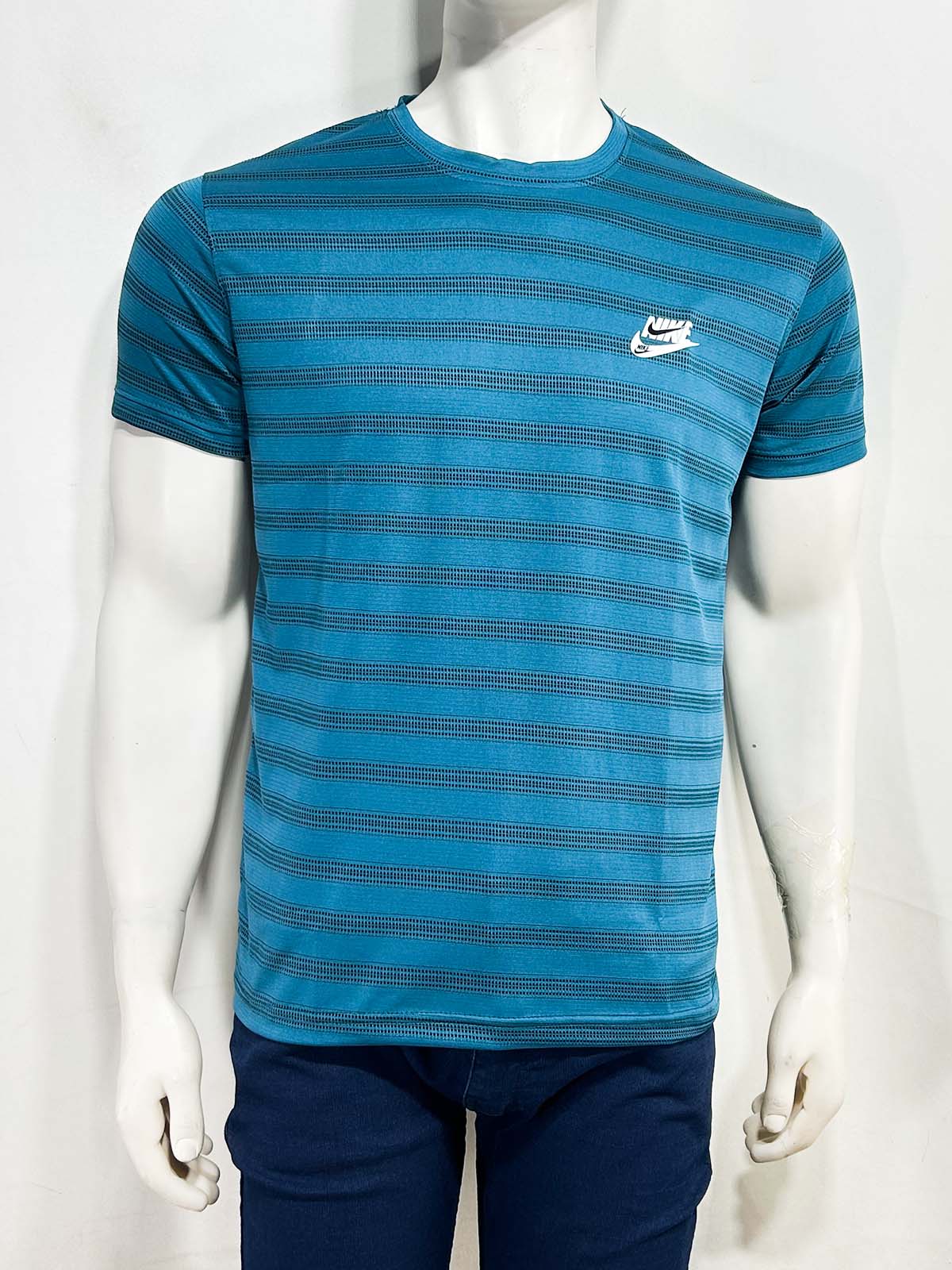 Blue Striped T-Shirt For Men MTS498