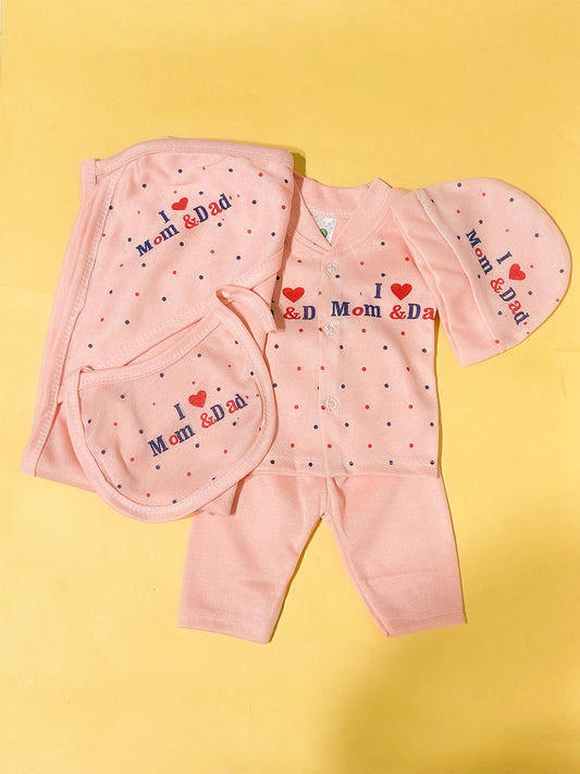 0Mth - 3Mth Pink 5Pcs Gift Set For Newborn HG NBGS331