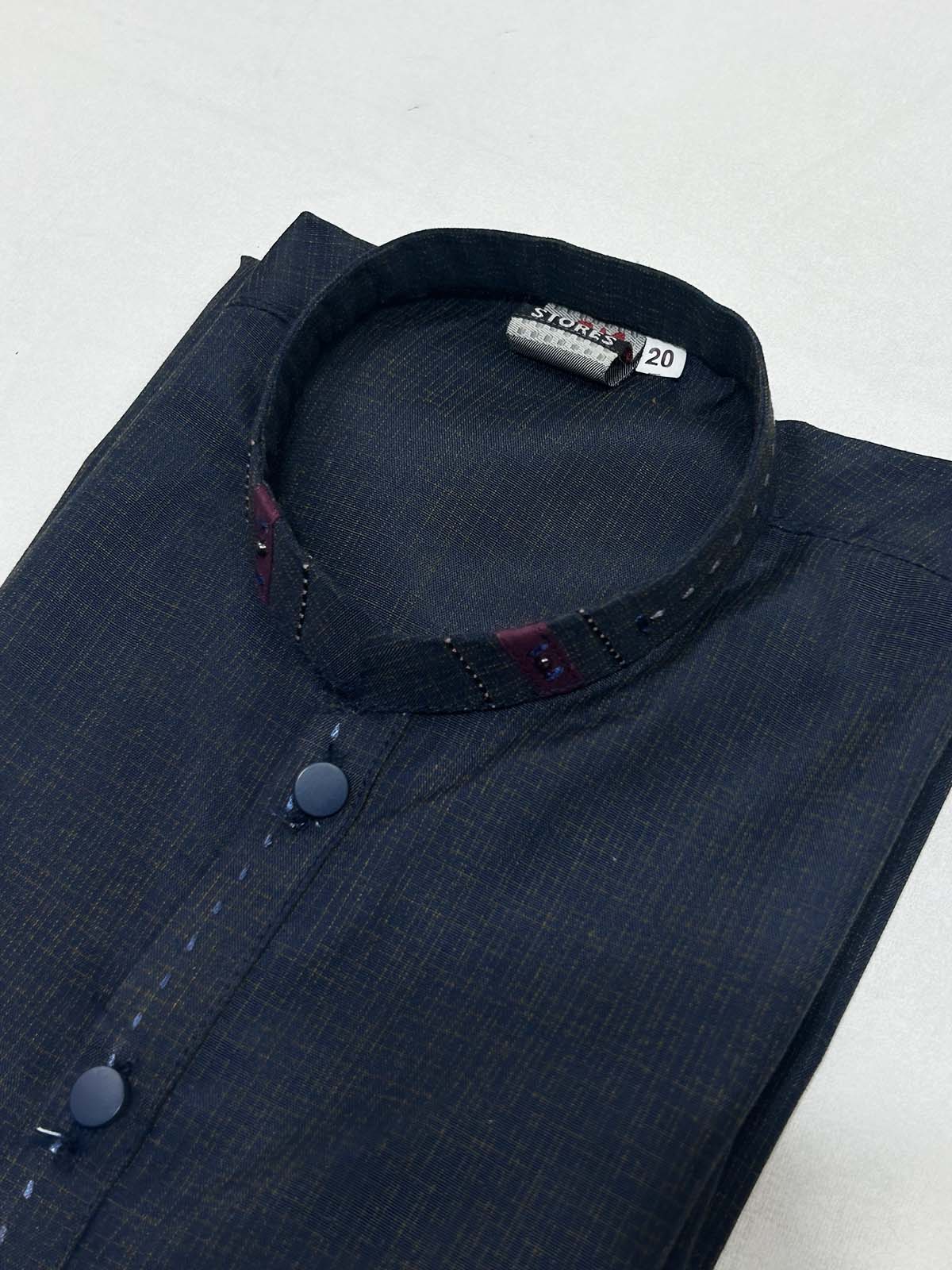 5Yrs - 14Yrs Navy Blue Kameez Shalwar Suit For Boys AM BKS201