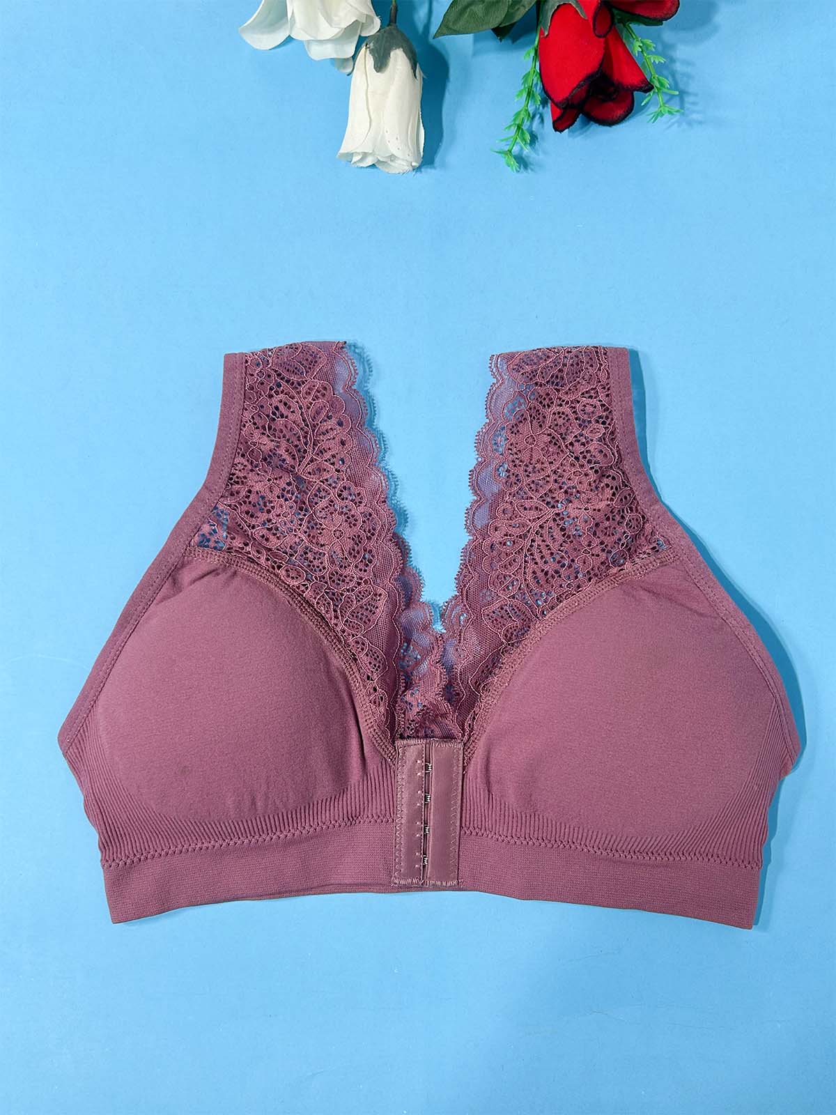 Seamless Purple Padded Bra For Women LB70