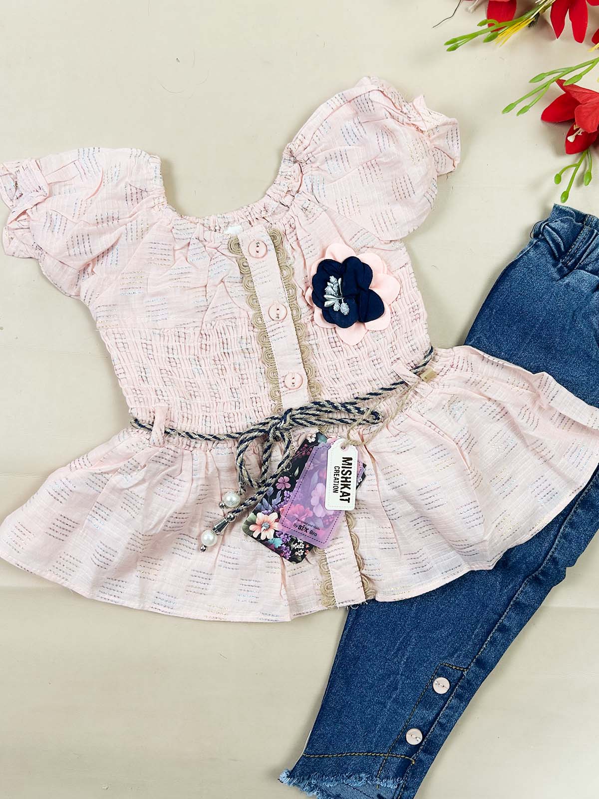1Yr - 4Yrs Peach Suit For Girls TG GS464