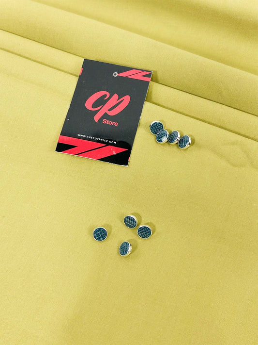 Olive Unstitched Kameez Shalwar For Men MUF146