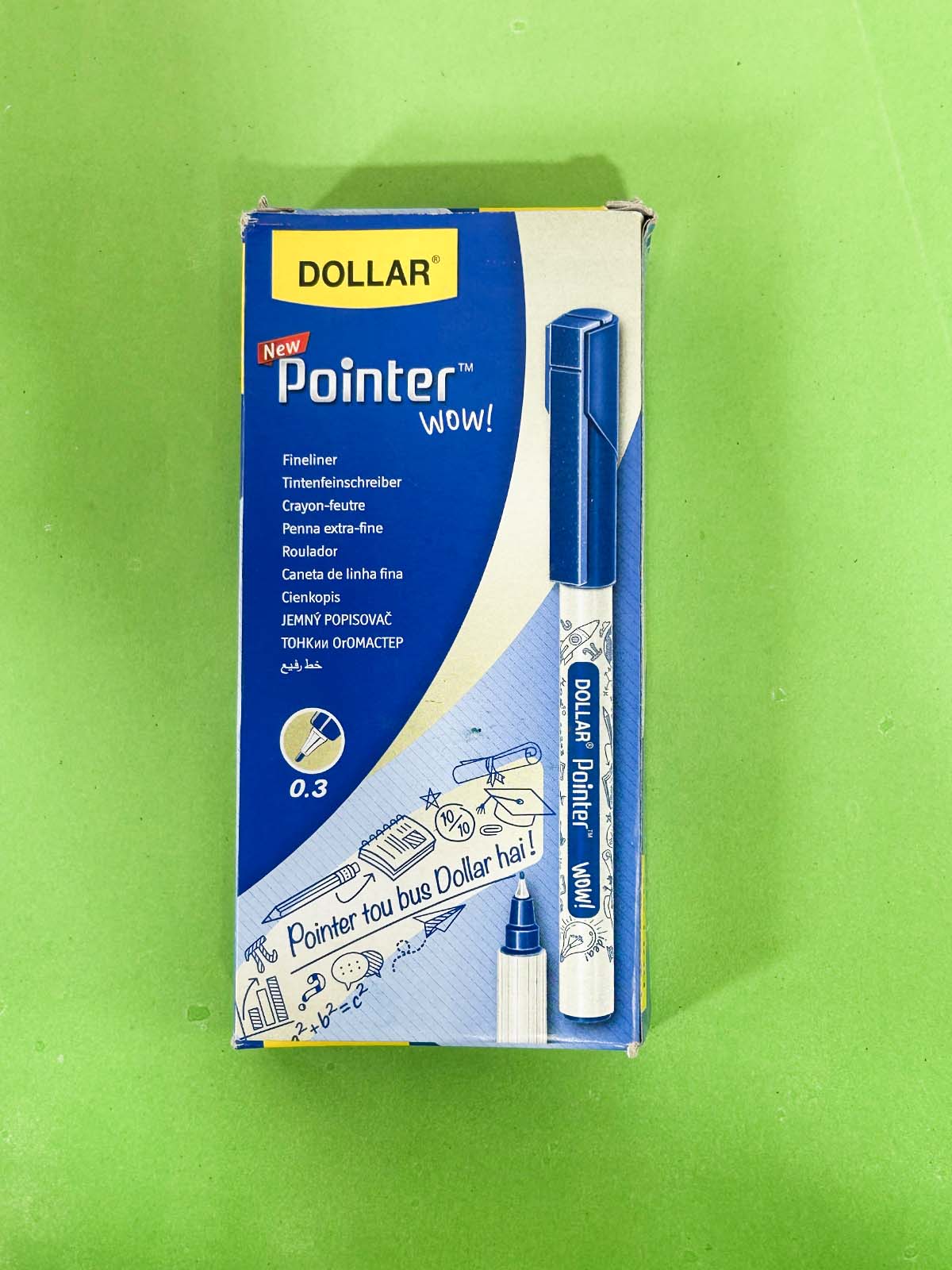 Blue Dollar Pointer WOW! | Ultra Fine 0.3mm Tip Fineliner 10pcs PB214