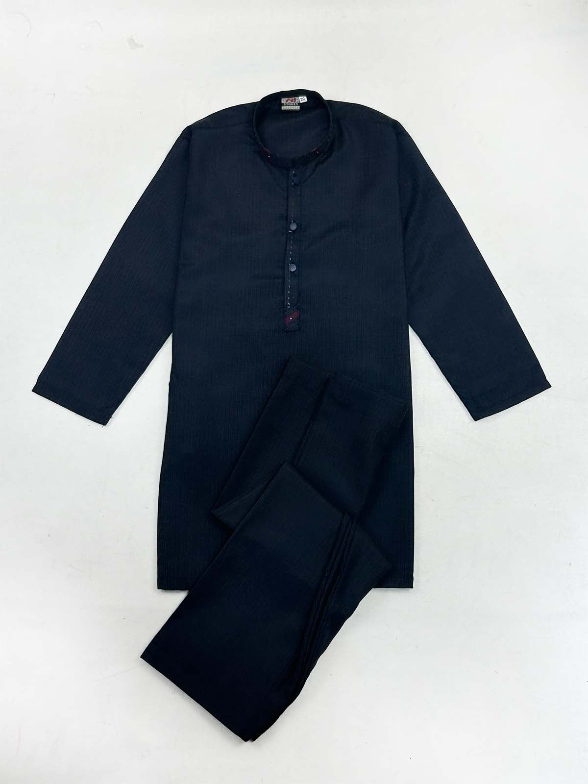 5Yrs - 14Yrs Navy Blue Kameez Shalwar Suit For Boys AM BKS201