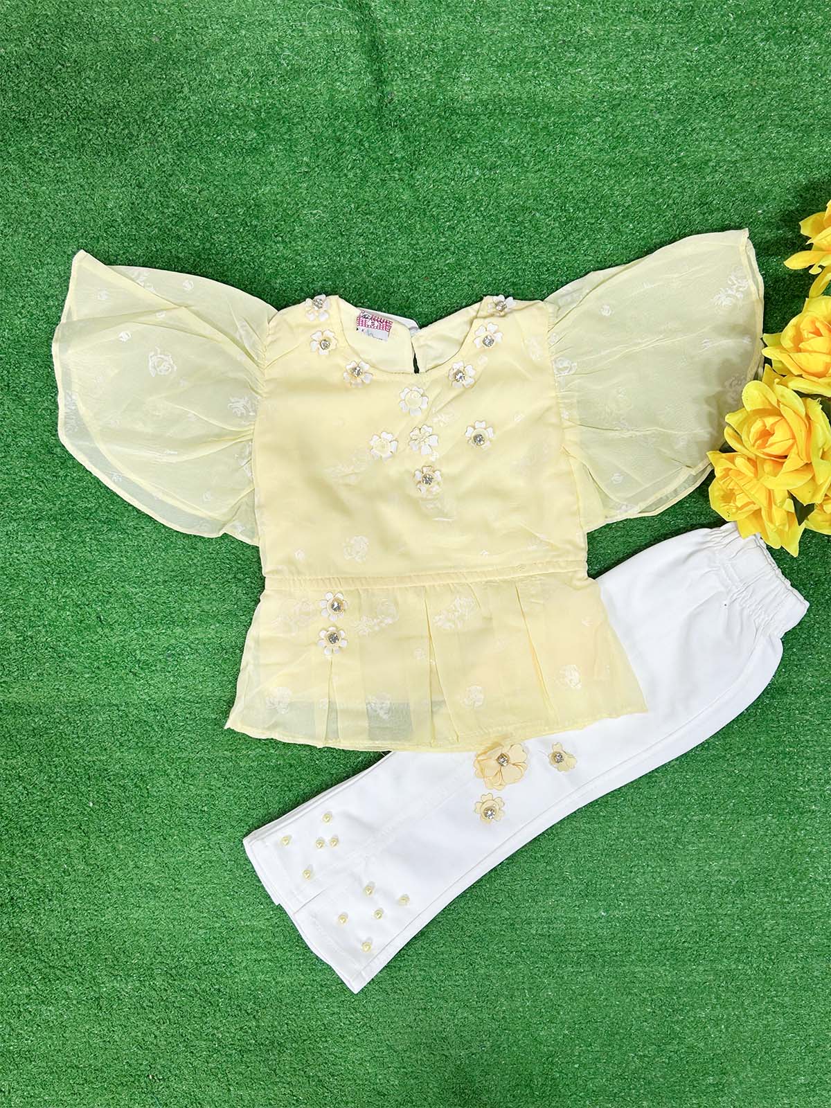 0Mth - 4Yrs Yellow Suit For Girls WG GS374
