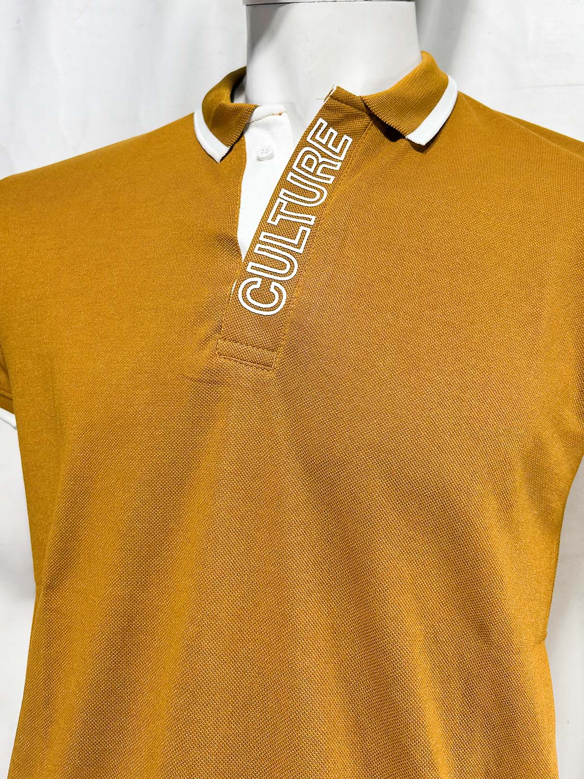 Yellow Culture Polo T-Shirt For Men MTS421
