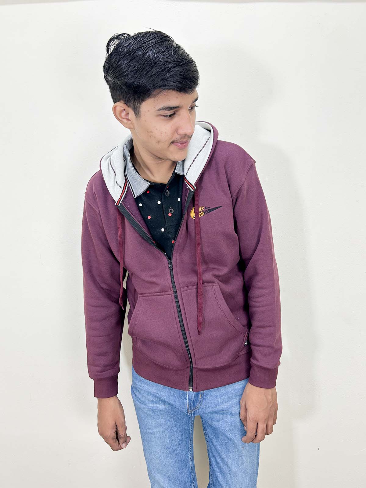 Unisex Purple Zipper MH38