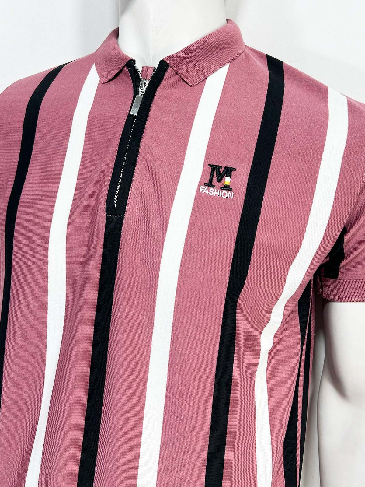 Blush Striped Polo T-Shirt For Men MTS463