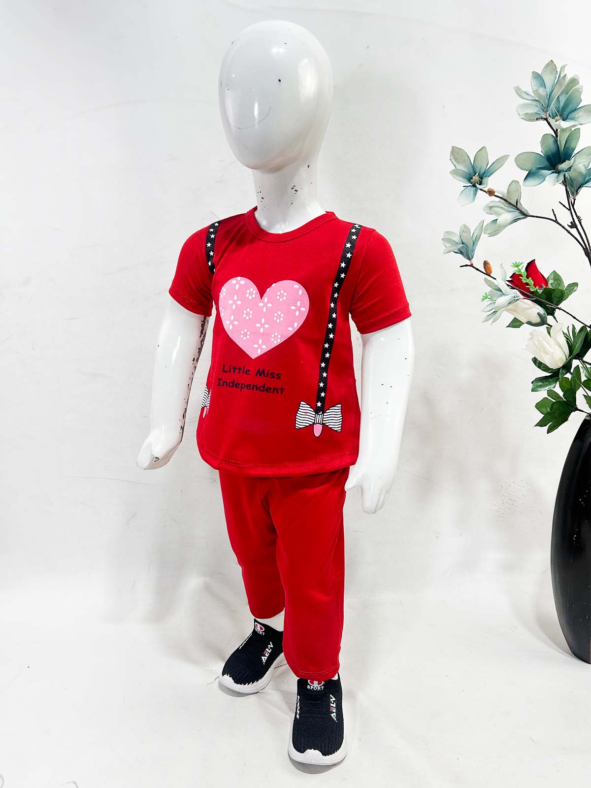 1Yr - 4Yrs Heart Red Suit For Girls RG GS425