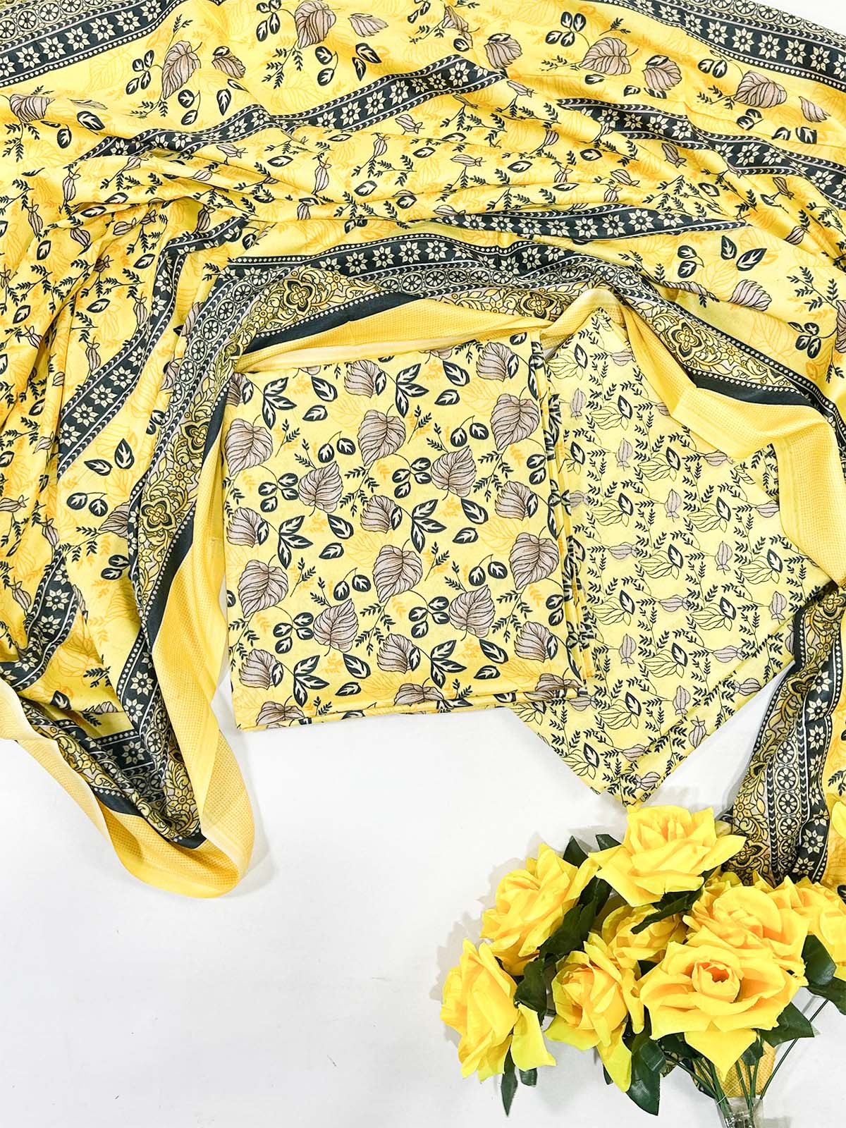 3Pcs Unstitched Digital Lawn Suit For Women WU175