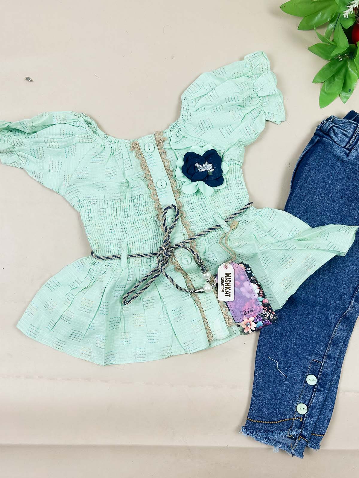 1Yr - 4Yrs Green Suit For Girls TG GS463