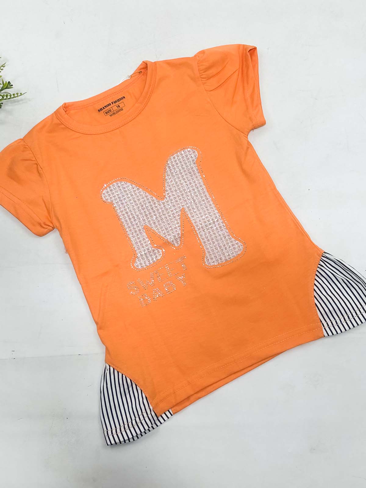 2Yrs - 7Ys M Orange T-Shirt For Girls SK GTS114