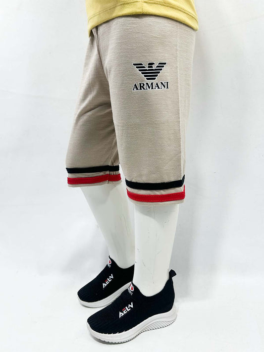 2Yrs - 5Yrs Beige Boys 3-QTR Short For Boys BQS32