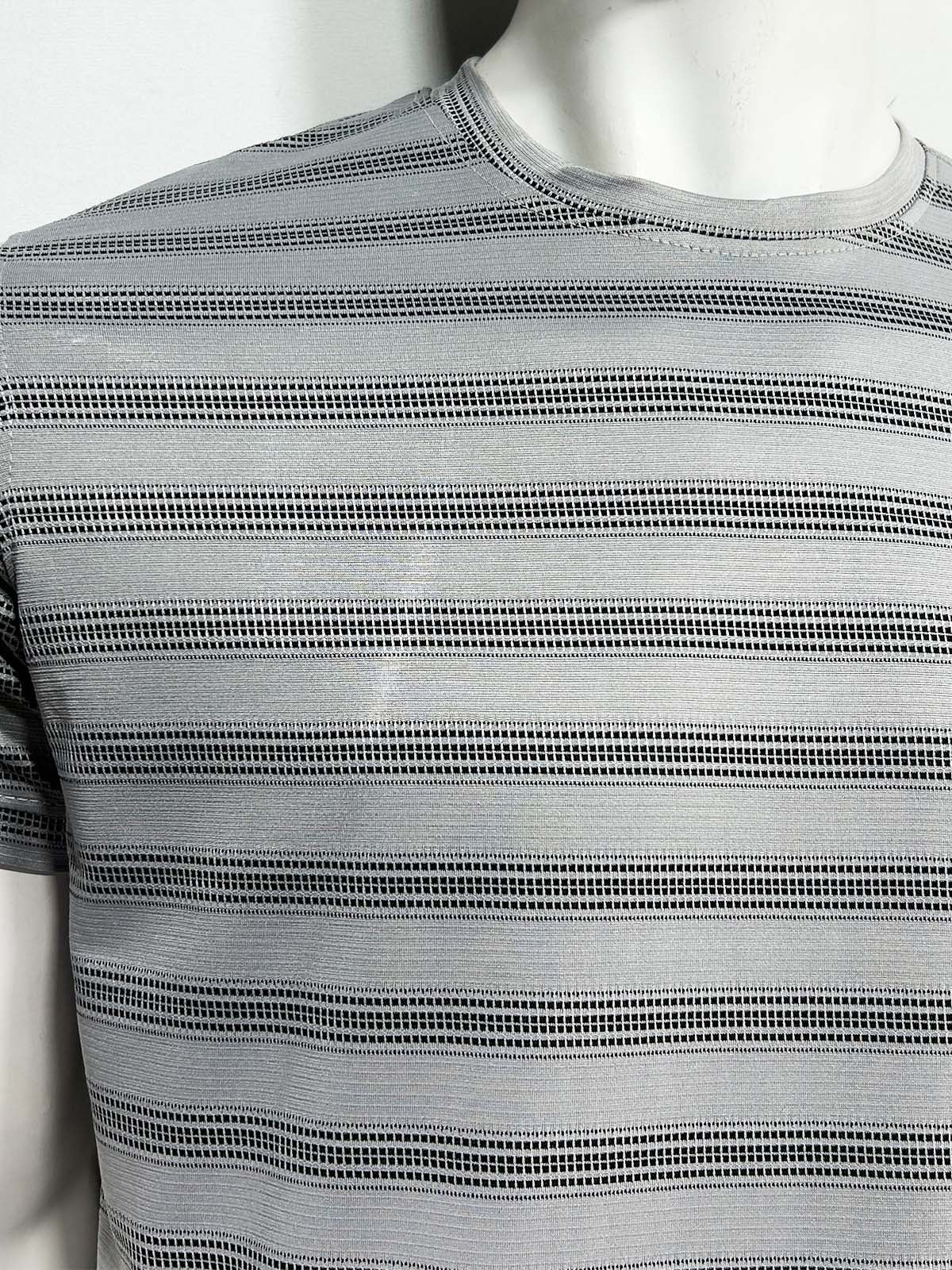 Grey Striped T-Shirt For Men MTS500