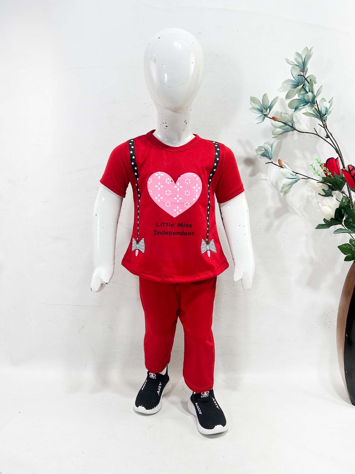 1Yr - 4Yrs Heart Red Suit For Girls RG GS425