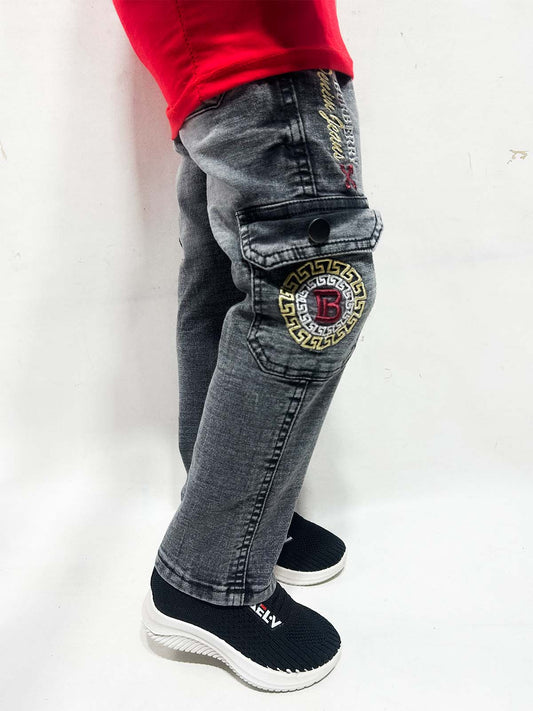 5Yrs - 16Yrs Dark Grey Denim Jeans For Boys BT48
