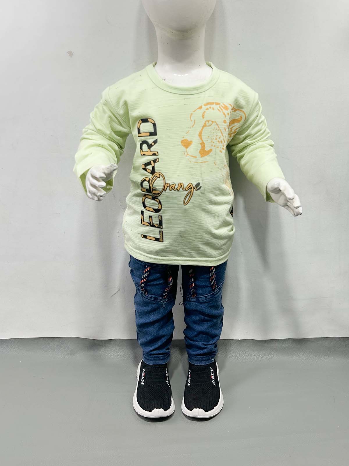 1Yr - 4Yrs Leopard Green Suit For Kids RZ BS745