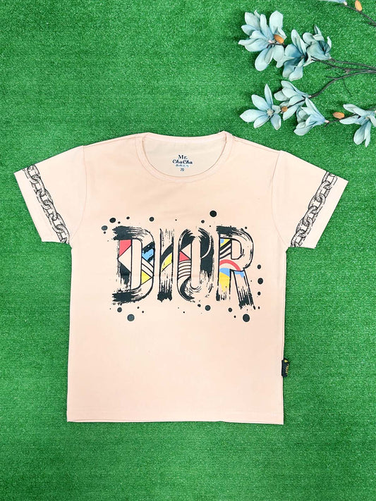 3Yrs - 7Yrs Dior Peach T-Shirt For Boys SG BTS132