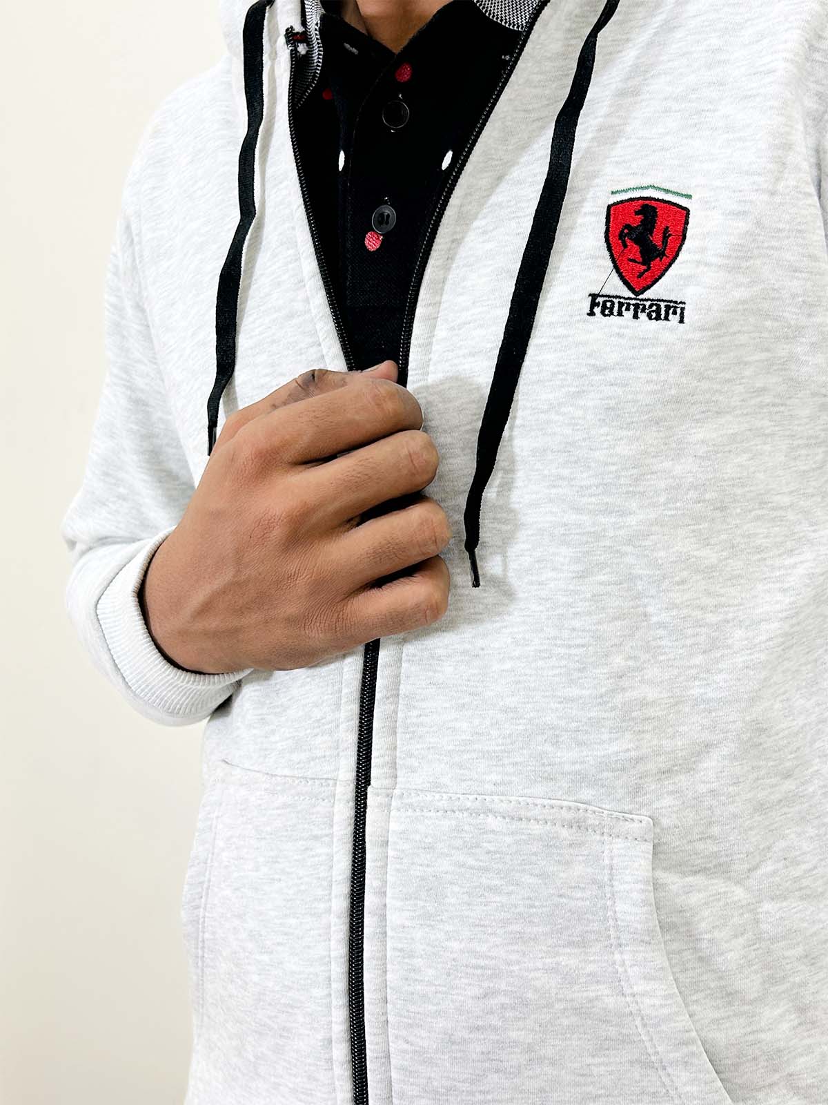 Unisex White Zipper MH39