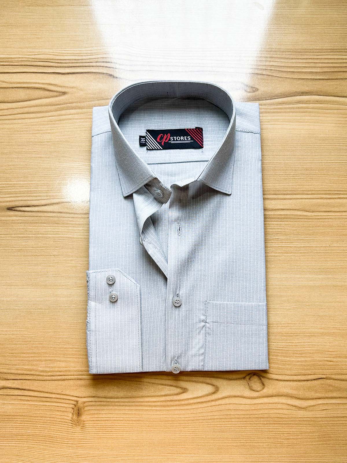 Grey Lines Formal Dress Shirt For Men MFS447