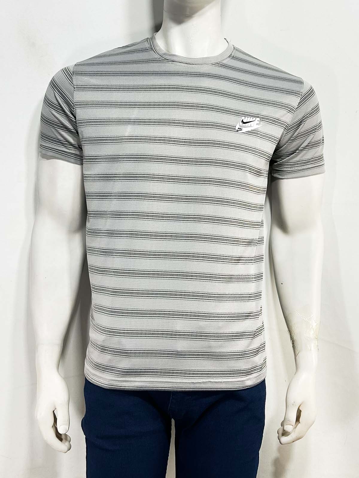 Grey Striped T-Shirt For Men MTS500