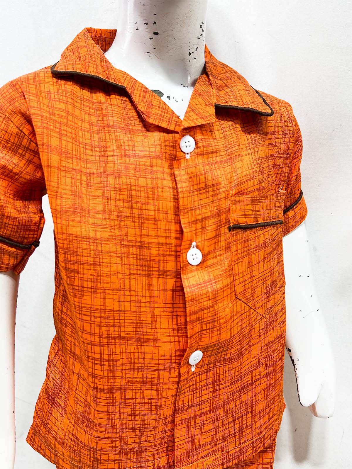 1Yrs - 5Yrs Orange Cotton Night Suit For Kids NG BNS29