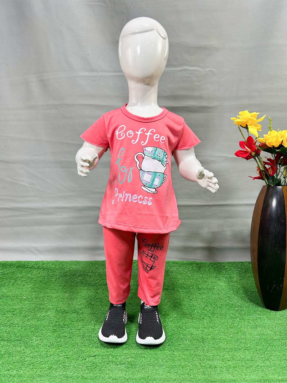 1Yr - 4Yrs Coffee Red Suit For Girls RG GS333
