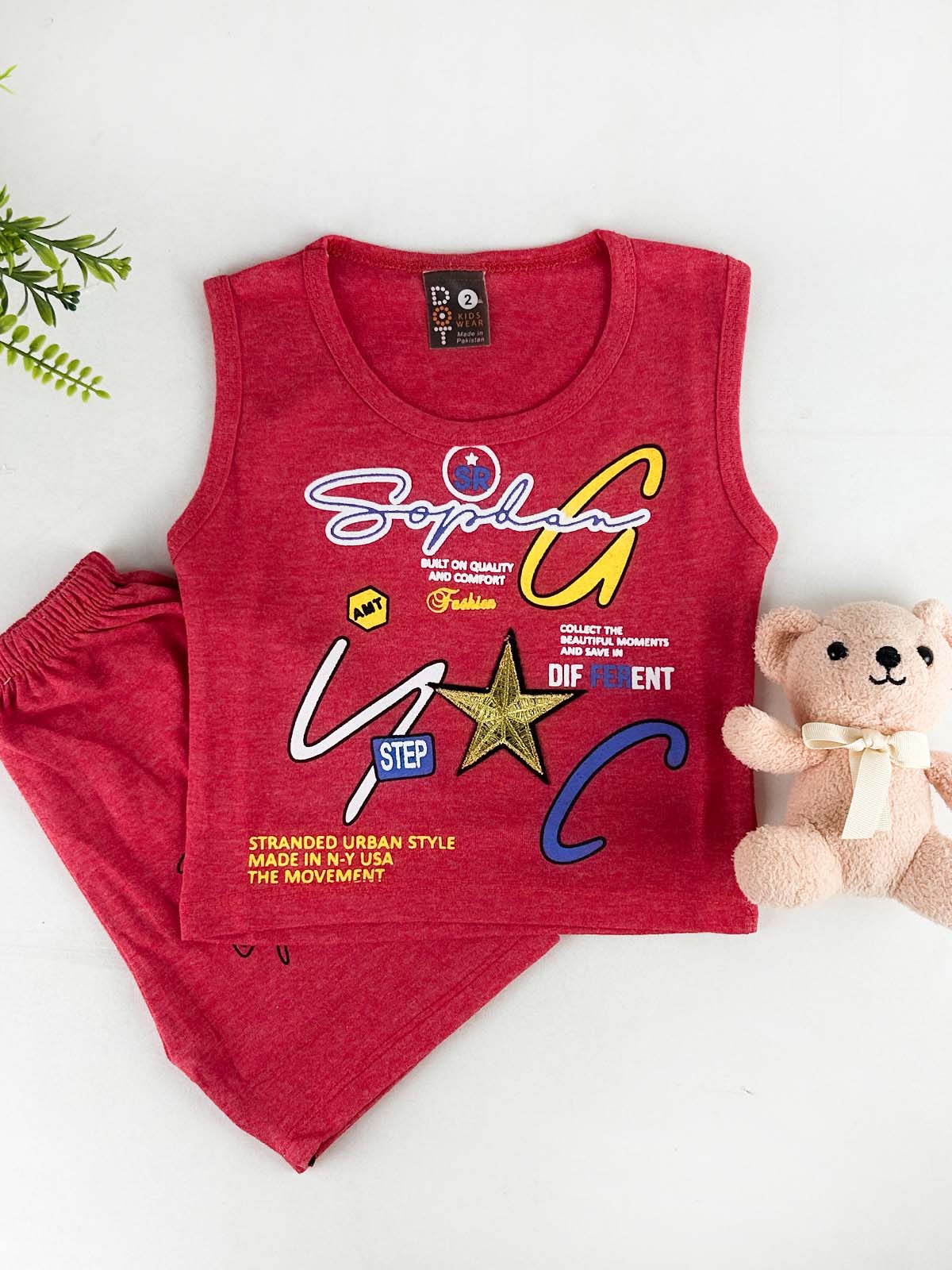 3Mth - 9Mth Red Baba Suit For Newborn HG NBS773