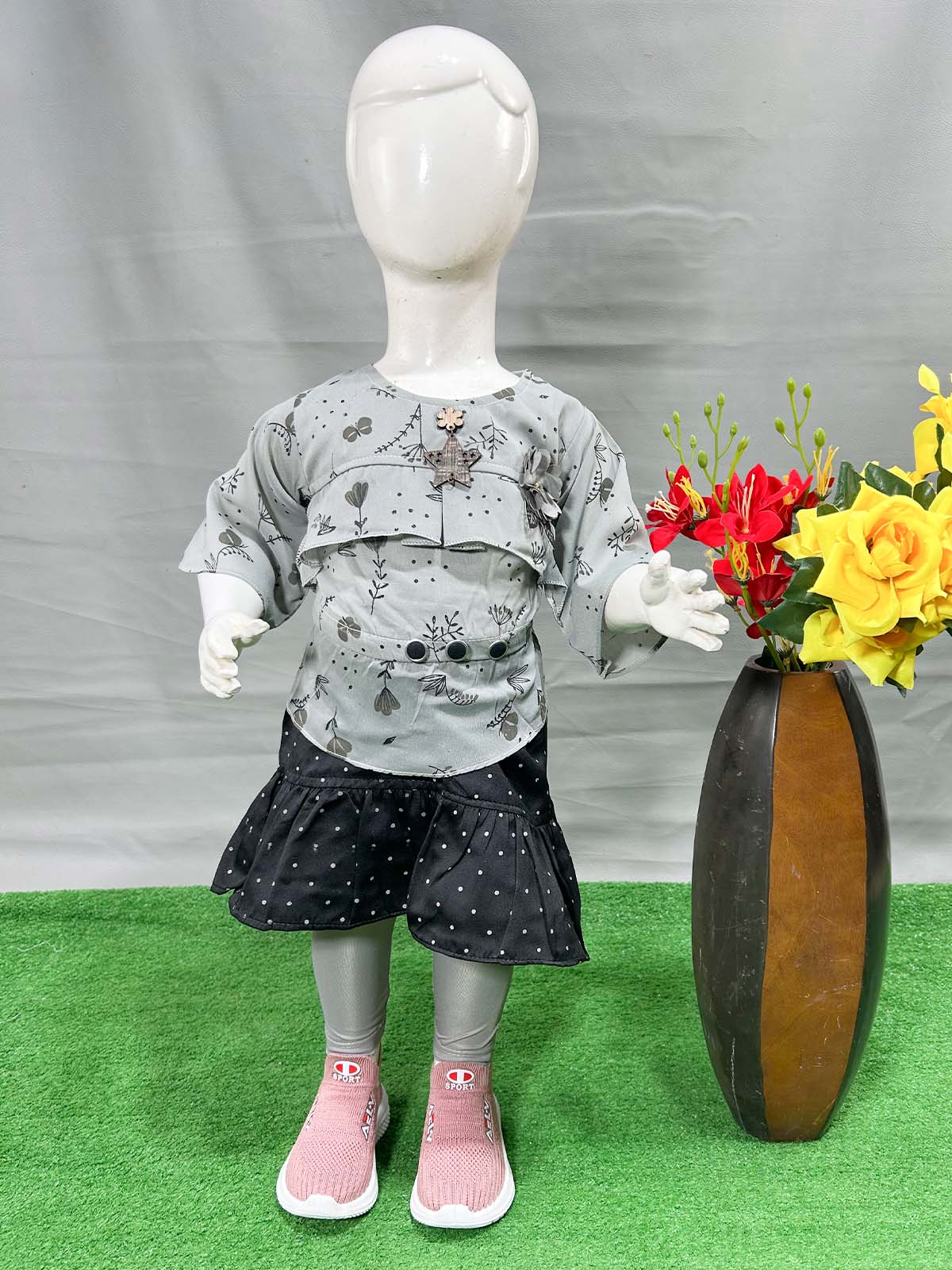 0Mth - 4Yrs Grey Suit For Girls WG GS375