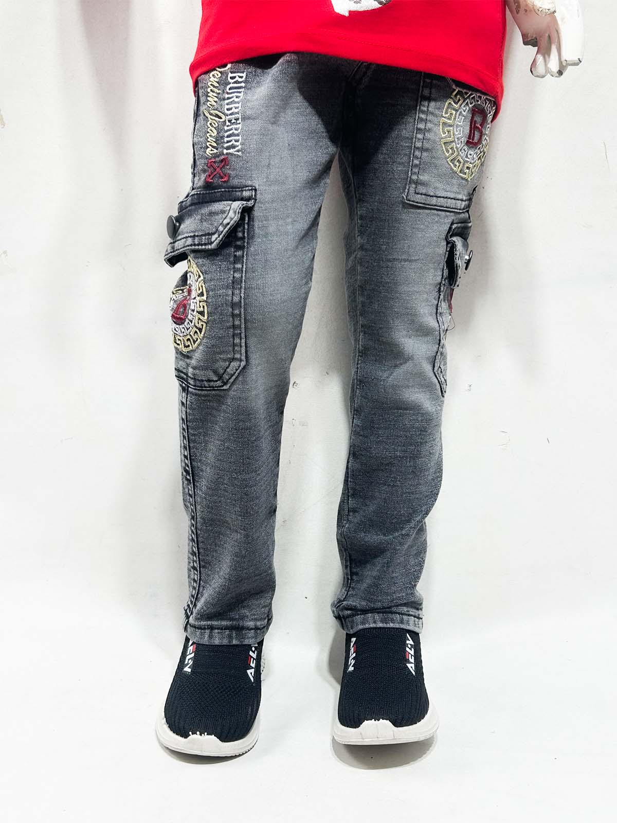 5Yrs - 16Yrs Dark Grey Denim Jeans For Boys BJ48