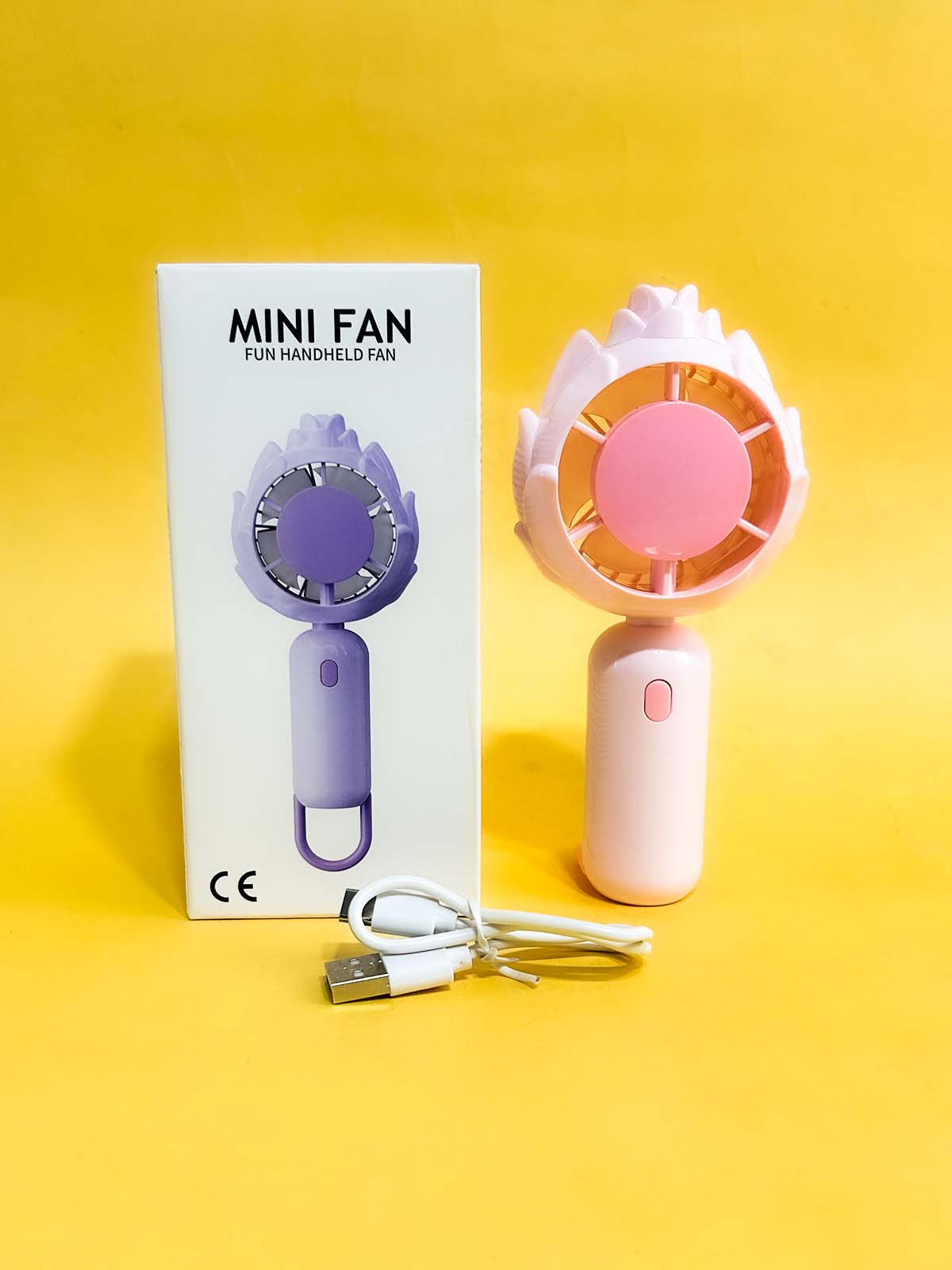 88205 Pink Rechargeable Mini Portable Fan KTY203