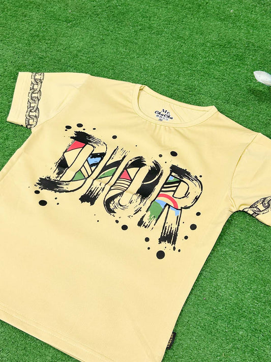 3Yrs - 7Yrs Dior Yellow T-Shirt For Boys SG BTS133