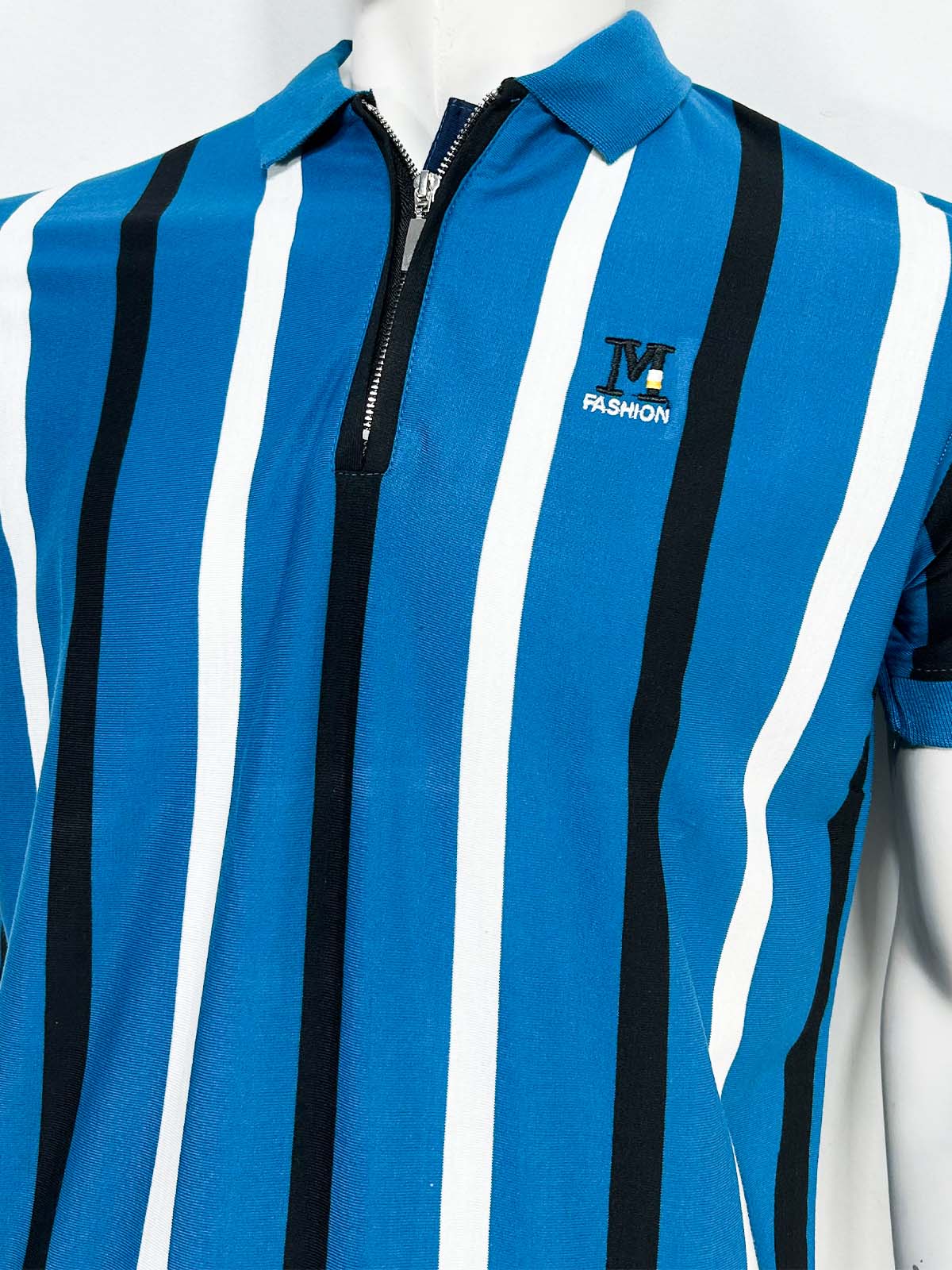 Blue Striped Polo T-Shirt For Men MTS464