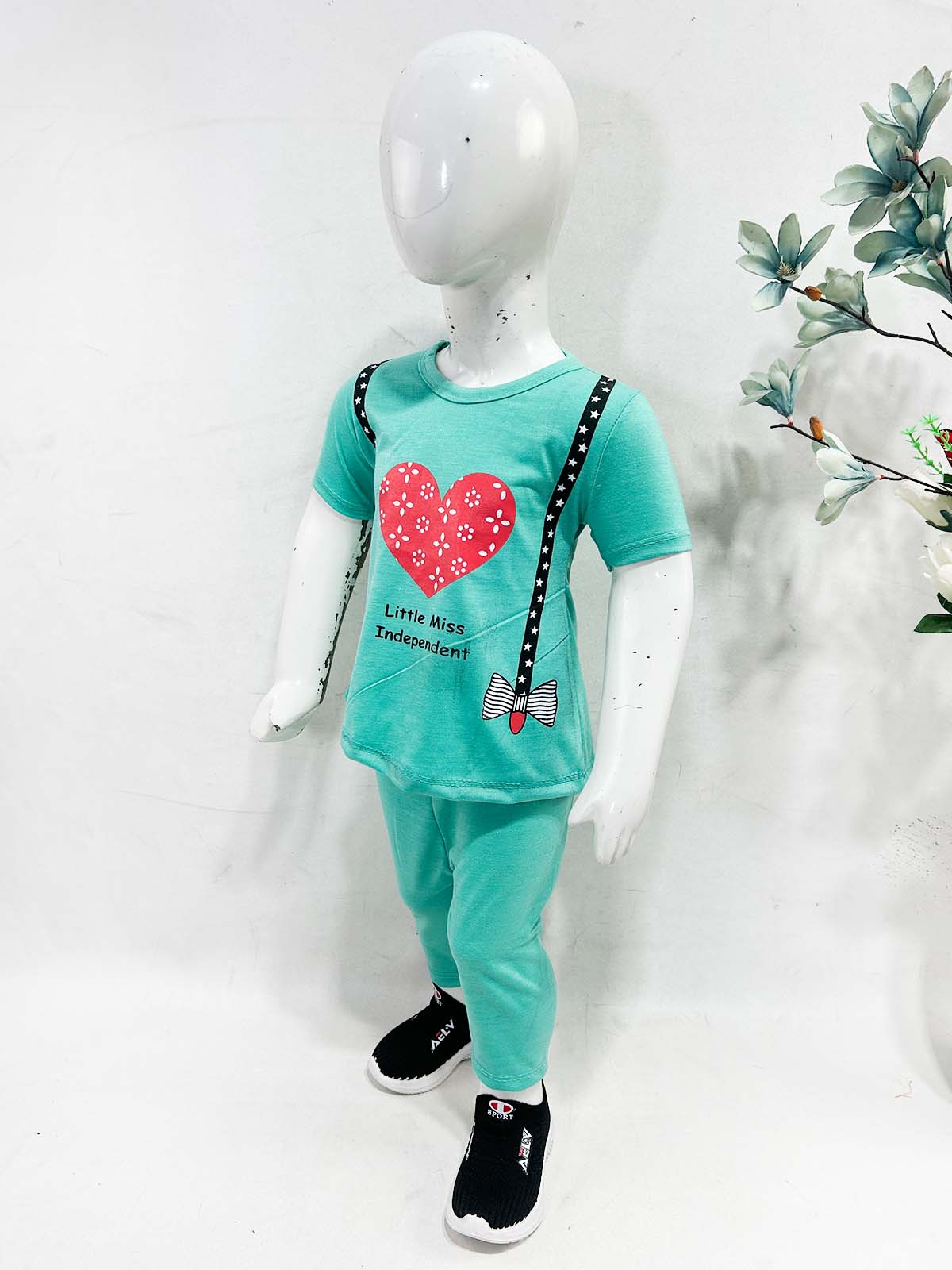 1Yr - 4Yrs Heart Ferozi Suit For Girls RG GS426