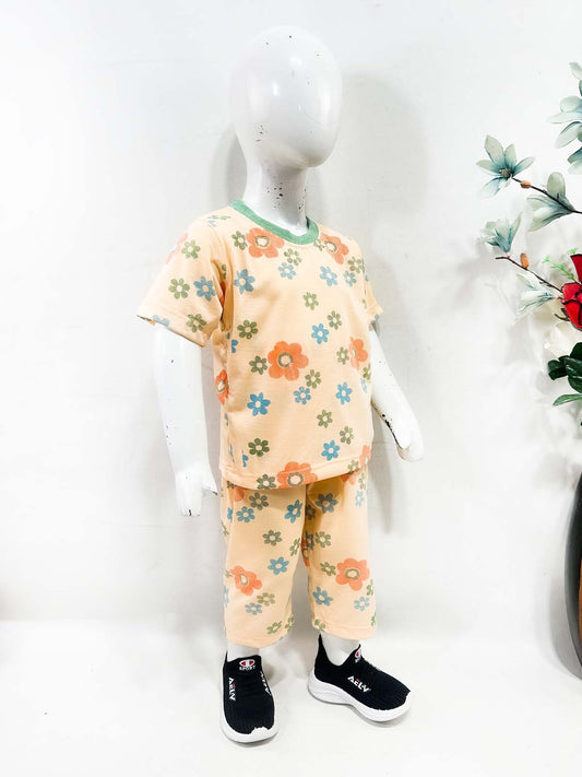 1Yrs - 5Yrs Orange Jersey Night Suit For Kids NG BNS46