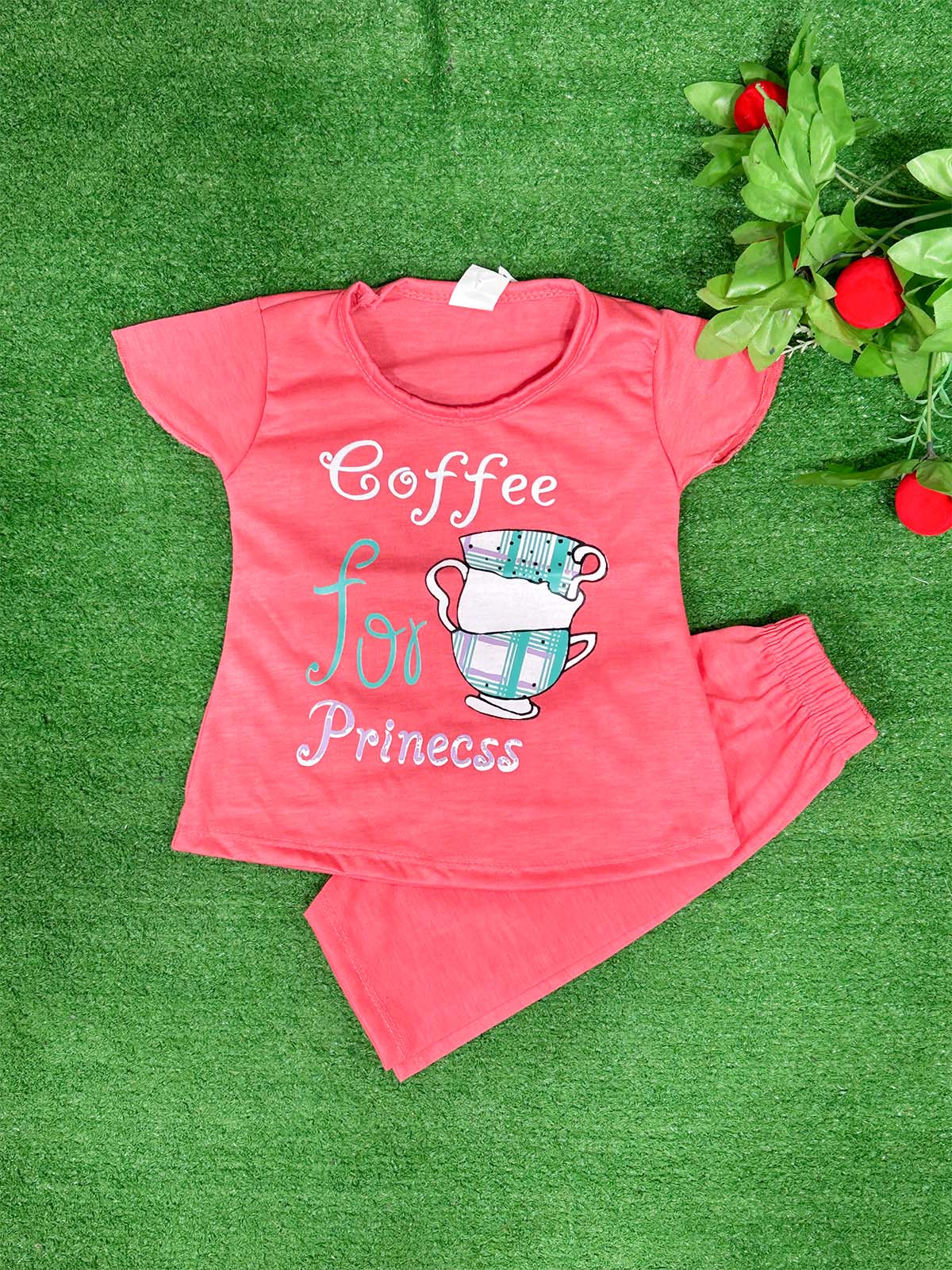 1Yr - 4Yrs Coffee Red Suit For Girls RG GS333