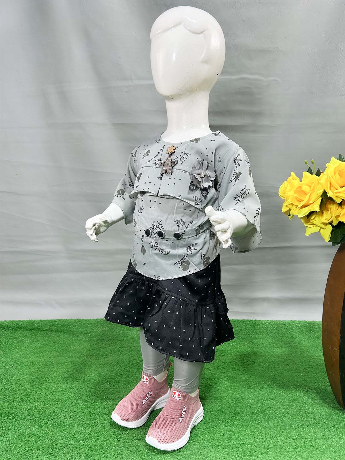 0Mth - 4Yrs Grey Suit For Girls WG GS375