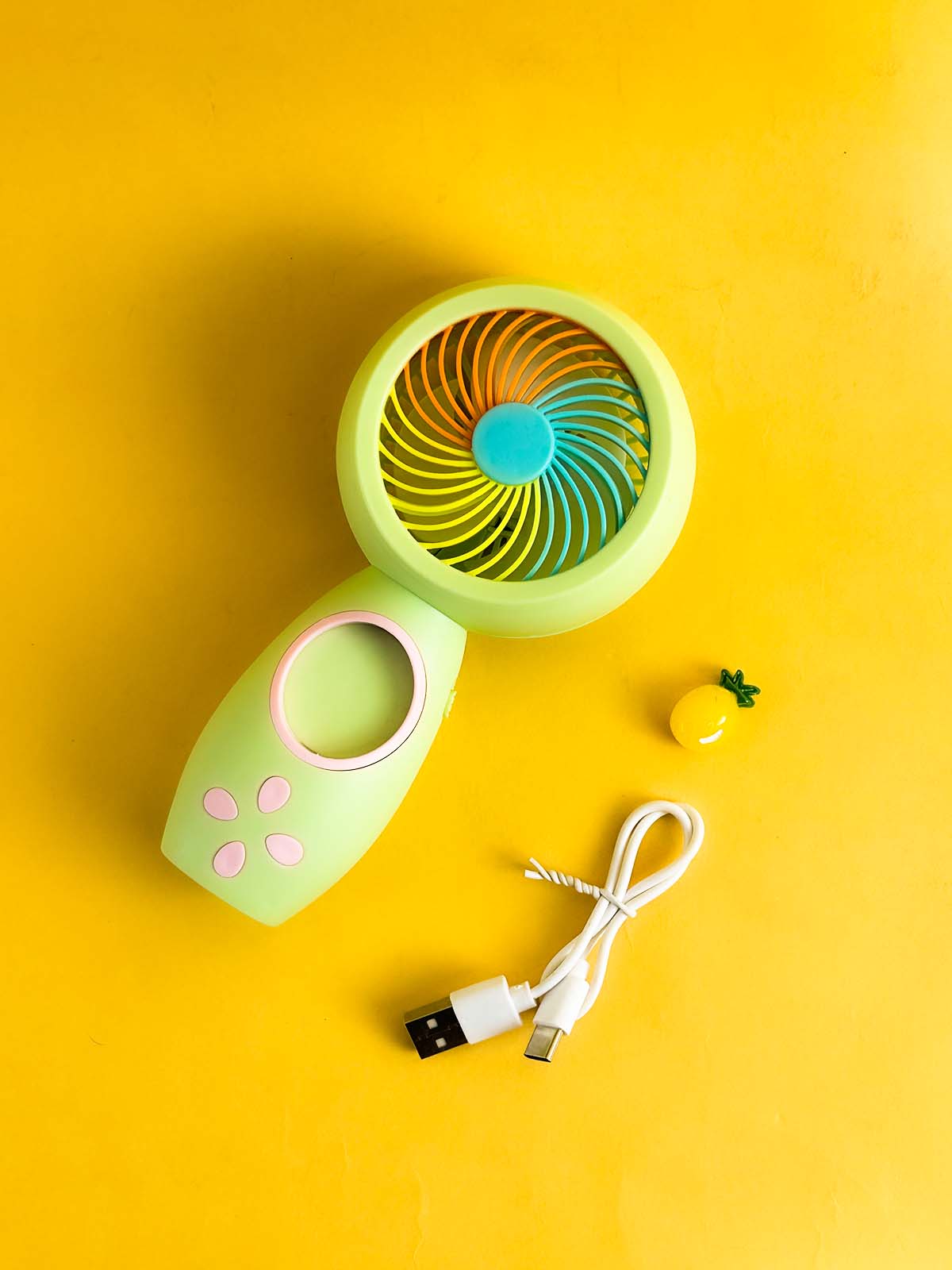 6630 Green Rechargeable Mini Portable Fan KTY204