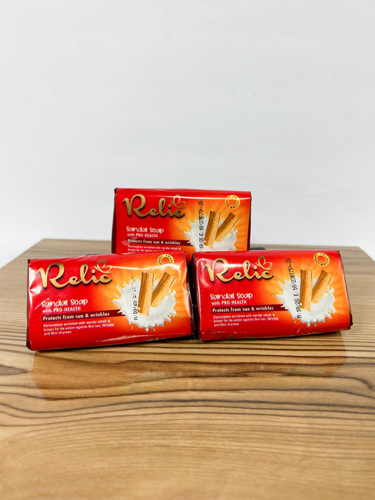 Pack of 3 Relic Sandal Skin Care Soap