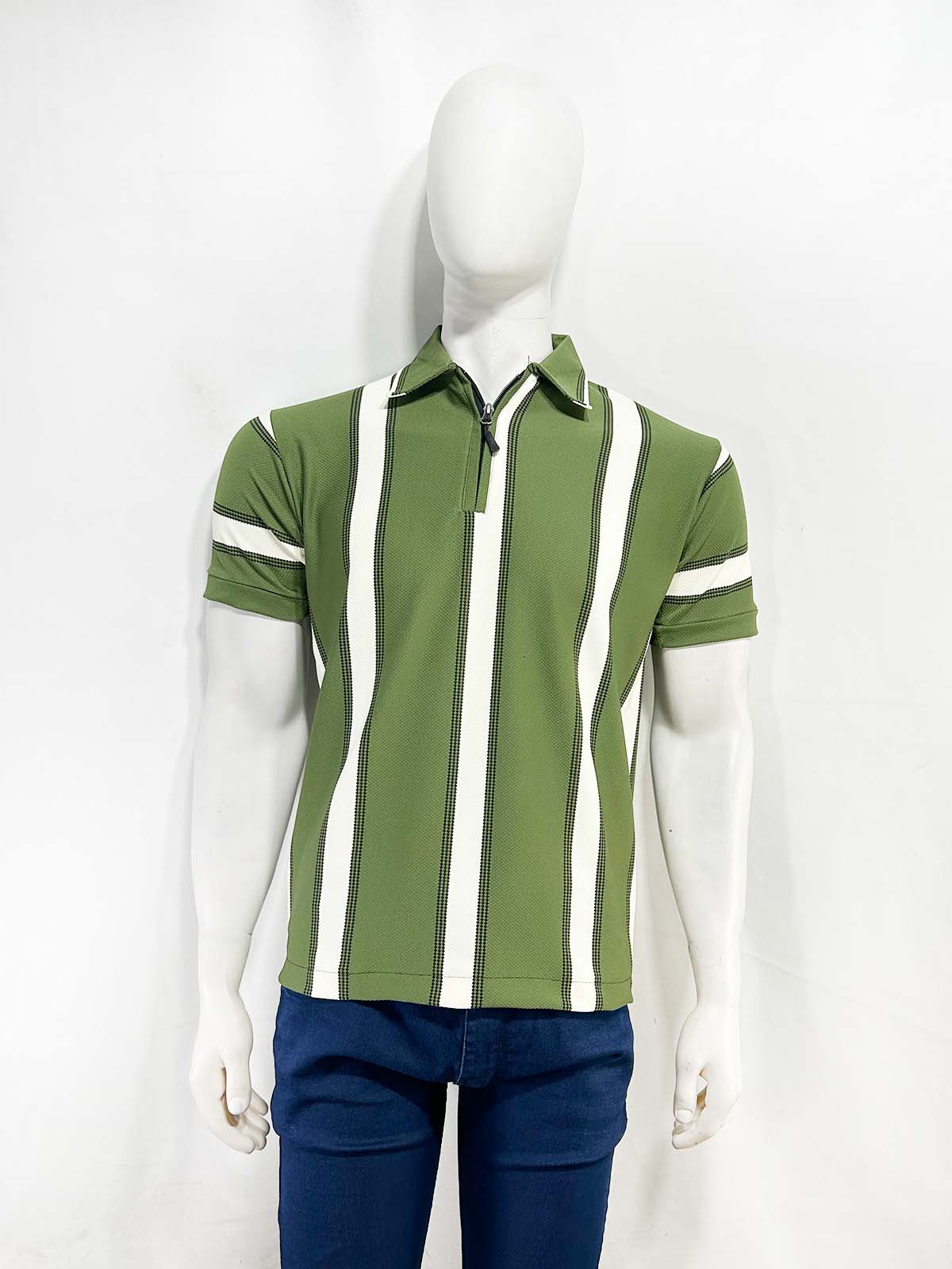 Green Old Money Polo T-Shirt For Men MTS482