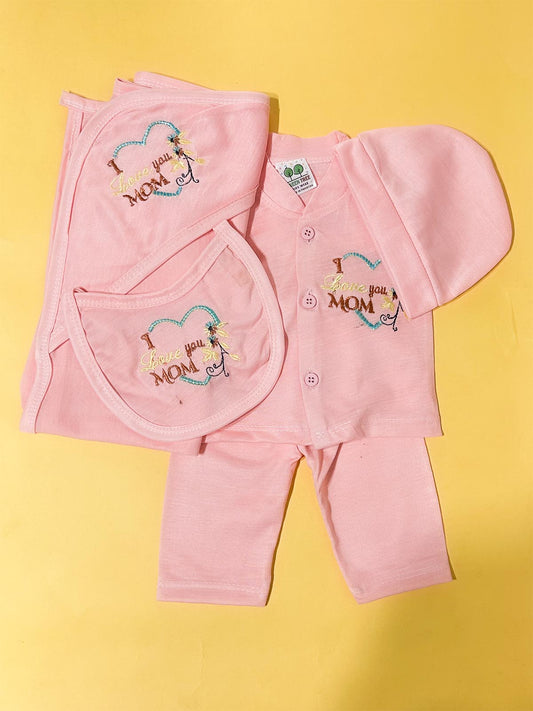 0Mth - 3Mth Pink 5Pcs Gift Set For Newborn HG NBGS334
