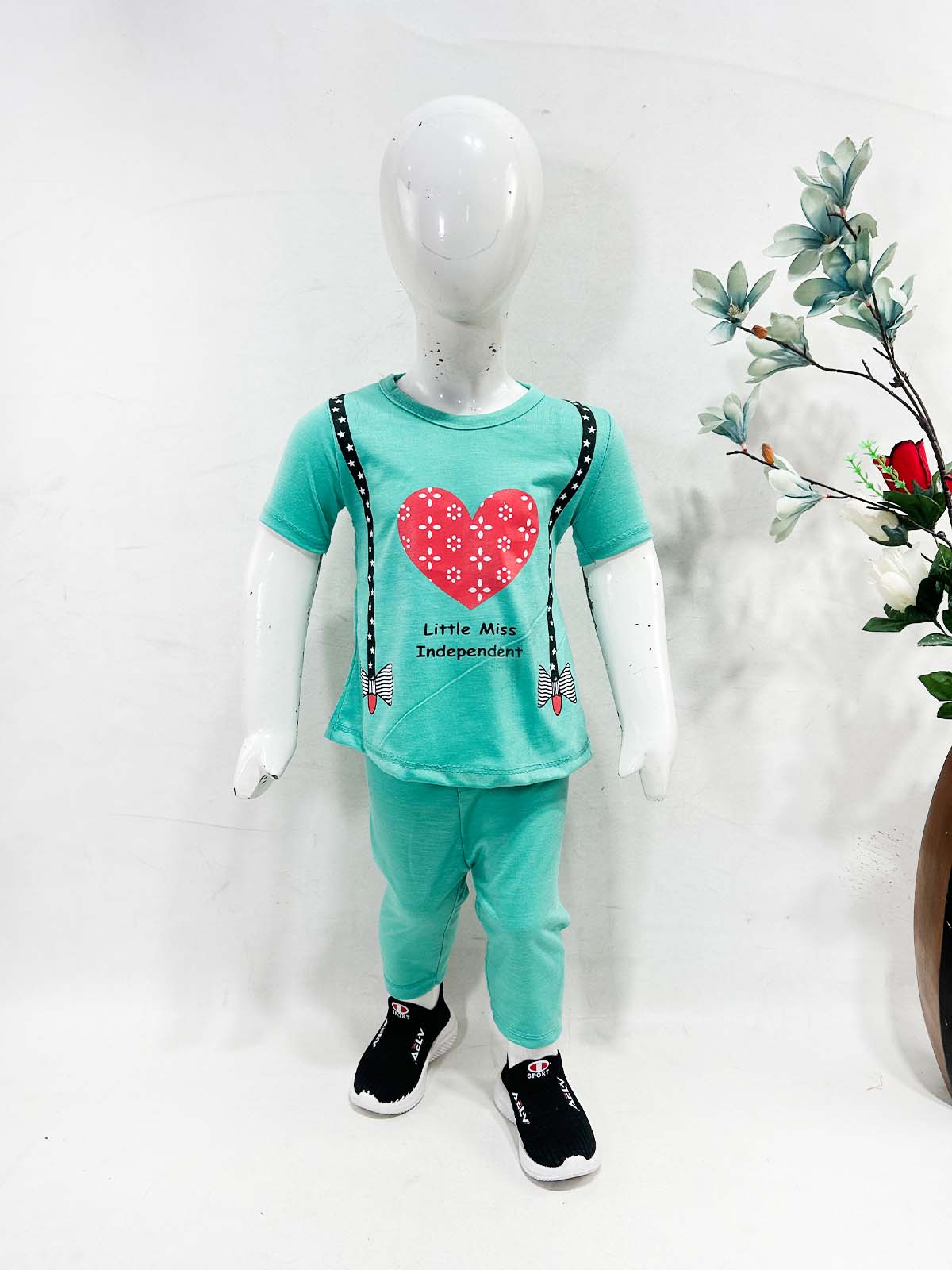 1Yr - 4Yrs Heart Ferozi Suit For Girls RG GS426