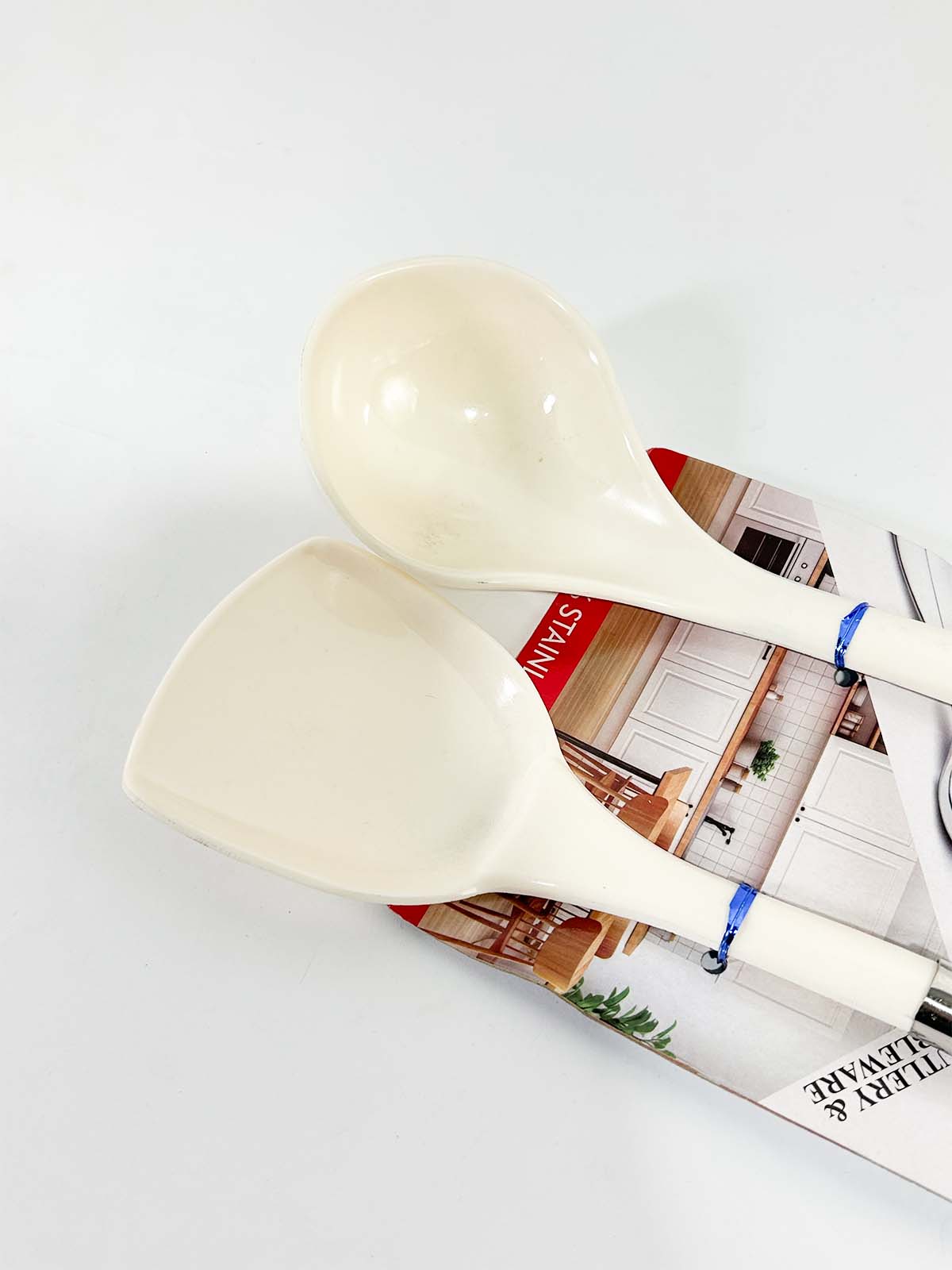 Pack Of 2 White Spoon & Spatula Set