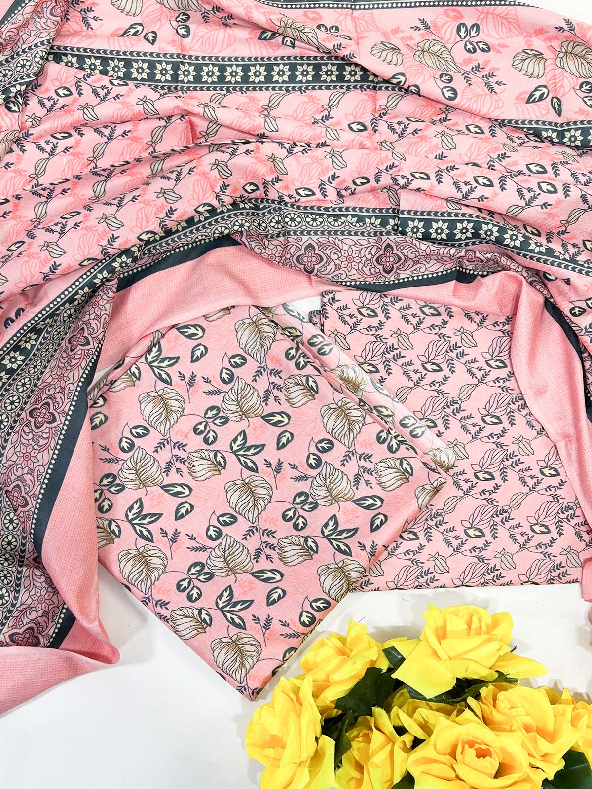 3Pcs Unstitched Digital Lawn Suit For Women WU173
