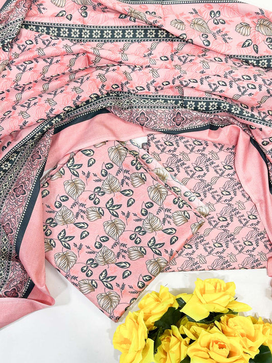 3Pcs Unstitched Digital Lawn Suit For Women WU173