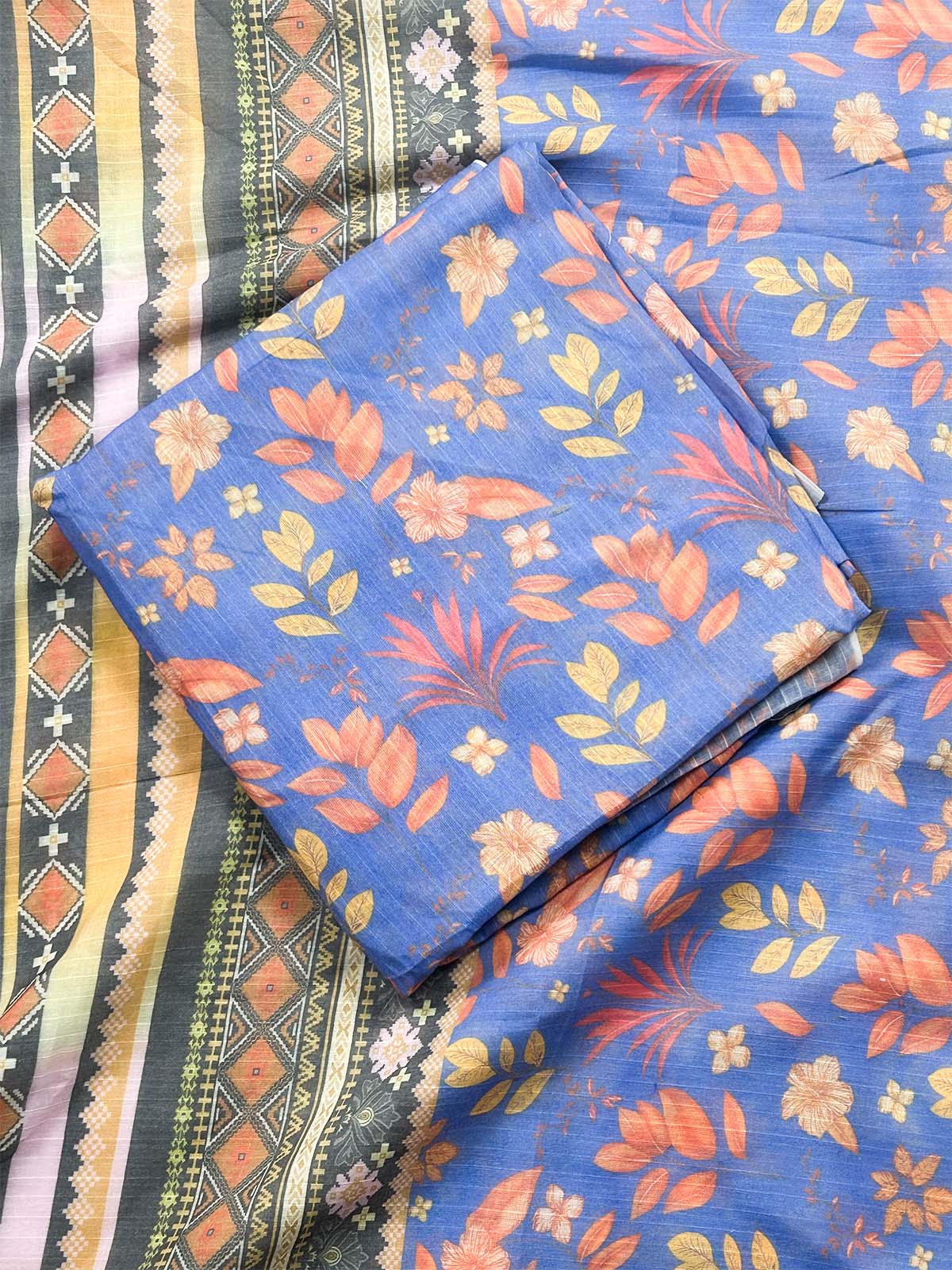 3Pcs Unstitched Digital Lawn Suit For Women WU276