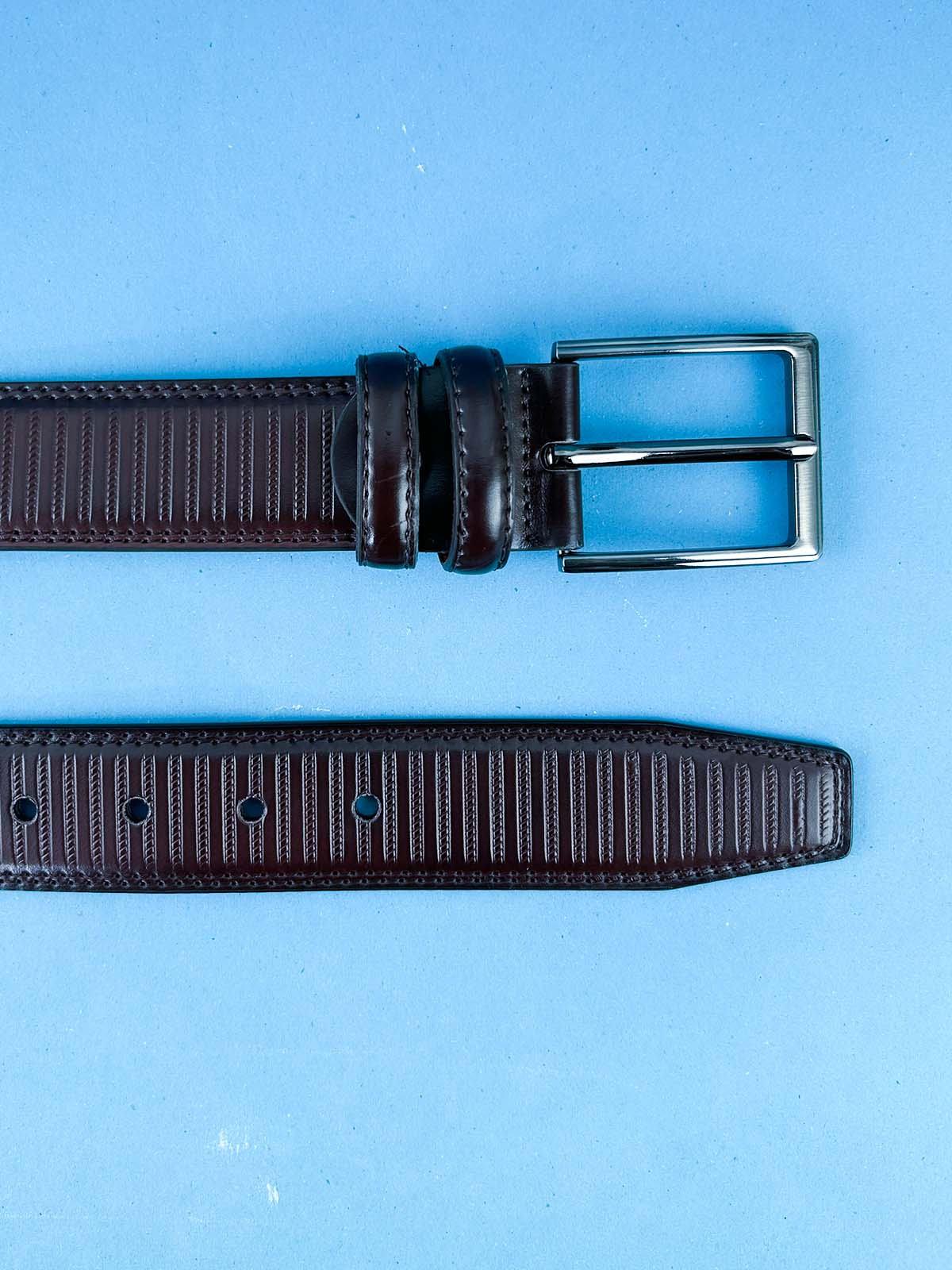 Brown Faux Leather Belt For Men MB85