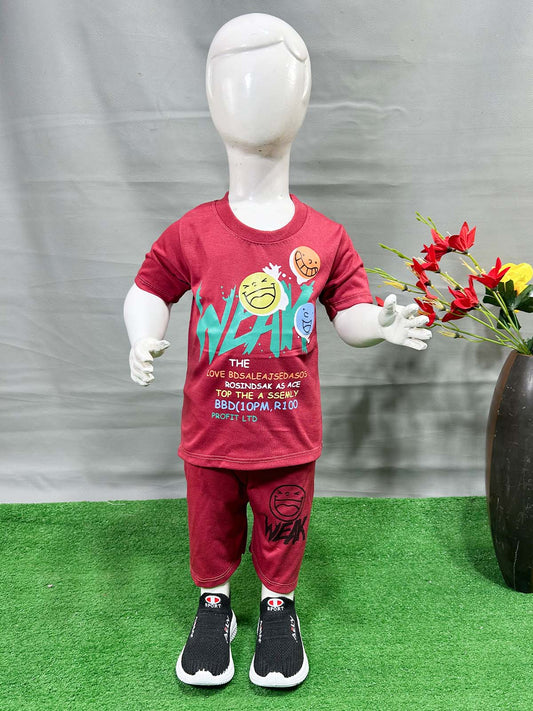 1Yr - 4Yrs Weak Maroon Suit For Kids RG BS610