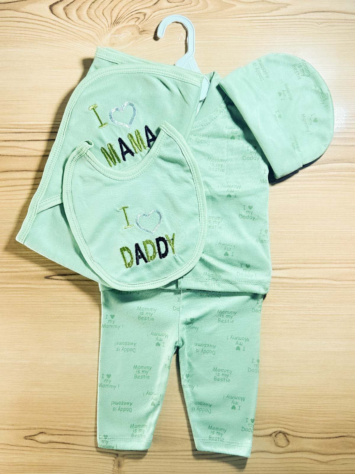 0Mth - 3Mth Green 5Pcs Gift Set For Newborn HG NBGS316